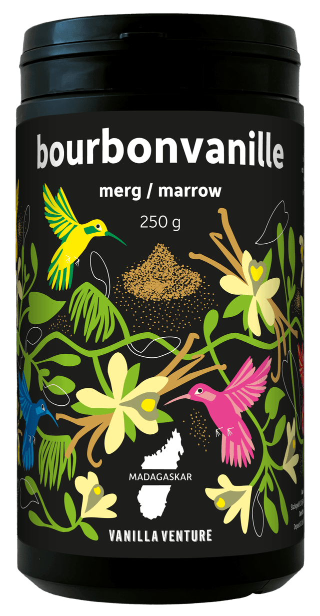 Bourbon vanille grains/merg 250 gram BUS