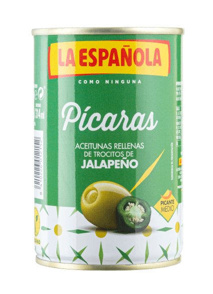 Groene olijven met Jalapeno tripack mini-bar La Española