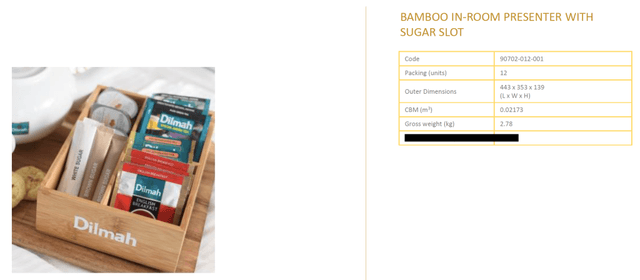 Bamboo Specialty In-room Presenter Sugar Slot